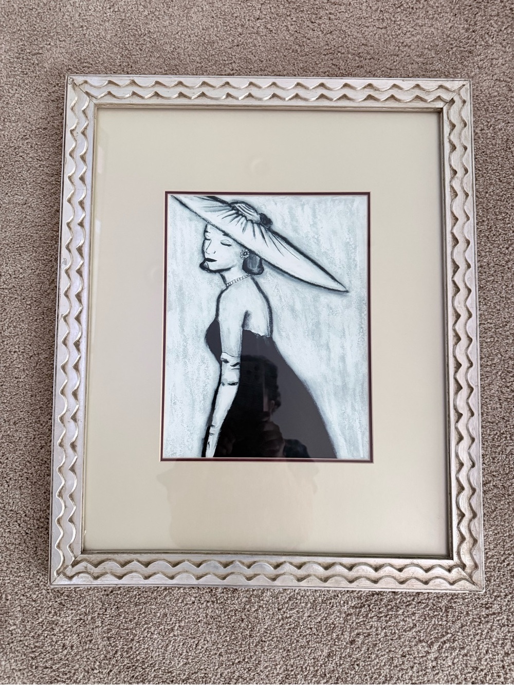 Y2K Vintage The Bombay Company Chariklia Zarris "Sophie" Framed Wall Art
